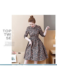 ĐẦM BẦU VÁY BẦU BÔNG CÔNG SỞ SƠ MI ,3 MÀU