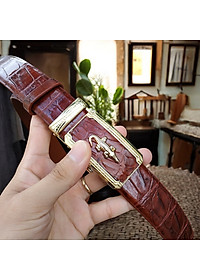 Thắt lưng da cá sấu LIỀN NGUYÊN TẤM. Không có vảy rất dễ sử dụng