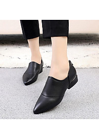 Giày boot nữ cao cấp cổ thấp phong cách hàn quốc 21204