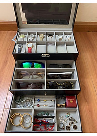 Hộp Đựng Đồng Hồ, Mắt Kính, Trang Sức 3 Tầng SAIKE SAIKE S333