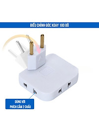 Ổ Cắm Xoay Gấp Gọn Ổ Cắm Điện Mở Rộng Xoay 180 Độ - Giao Màu Ngẫu Nhiên