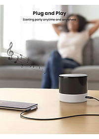 Ugreen UG80384AV154TK Jack chuyển USB type C bẻ góc 90 độ ra 3.5mm Headphone Audio - HÀNG CHÍNH HÃNG