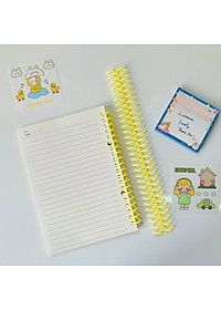 Thanh binder  nhựa cao cấp đường kính 12mm phụ kiện sổ còng planner nhật ký Lalunavn-B104