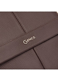 Túi Đeo Chéo Nam Hàng Hiệu GENCE TD09 Da Bò Mềm Cao Cấp Màu Nâu Đậm Dáng Dọc