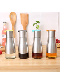 Chai rót nước mắm thủy tinh bọc inox 320ml VANDO phụ kiện nhà bếp