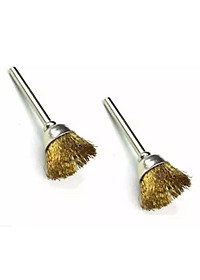 Bộ 5 Chổi Đánh Gỉ Trục 3mm Sợi Đồng (Chổi Xòe)