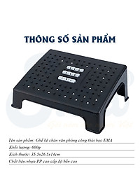 Ghế kê chân văn phòng công thái học Ergonomic Footrest - Thương hiệu EMA