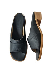 Dép Cao Gót Nữ BIGGBEN Da Bò Cao 4 Phân DCG75