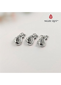 Charm bạc treo thiên nga đội vương miện - Ngọc Quý Gemstones