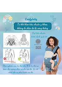 Địu ngồi cao cấp siêu mềm 4 tư thế Comfybaby HC003