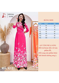 Áo dài may sẵn đẹp nữ thiết kế truyền thống cách tân tết hoa nhí nền hồng K151