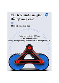 Con Lăn Bánh Xe Tập Cơ Bụng,Sử Dụng Công Nghệ Mới Có Phanh Lò Xo Trợ Lực + Tặng Kèm Thảm Lót Gối