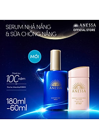Bộ sữa chống nắng Anessa dưỡng da dịu nhẹ dạng sữa SPF50+ PA++++ 60ml và Serum dưỡng da và phục hồi da sau nắng 180ml