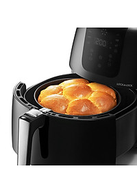 Nồi Chiên Không Dầu Điện Tử Lock&Lock EJF296BLK (7.2 Lít) - Hàng Chính Hãng - Kèm Chảo Nướng Và Ống Hút Thẳng Inox