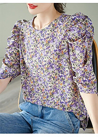 ÁO CỔ TRÒN TAY NHÚN PHỒNG SIÊU XINH