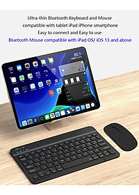 7Inch 10Inch Nhiều Màu Sắc Bàn Phím Tiếng Anh Chuột Cho Máy Tính Bảng Android Cho IPad 9.7 10.5 Mini Không Dây Bàn Phím Bàn Phím Bluetooth