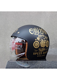 Mũ bảo hiểm Royal kính âm M139 tem V5 đen