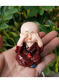 Bộ 04 chú tiểu Tứ Không đeo xâu chuỗi size 5cm - mẫu Việt Nam
