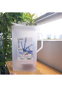 Bình đựng nước nắp bật Pearl Metal Cool Square 2 lít - Made in Japan