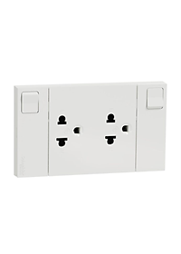 Bộ ổ cắm đôi 3 chấu 16A có công tắc – AvatarOn A