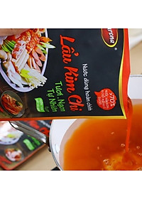 Combo 1 hộp (10 gói) Nước Dùng Lẩu Kim Chi Barona 180g tươi ngon chuẩn vị không cần nêm nếm
