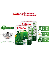 Nơi bán Combo 2 Sữa Bột Anlene Gold 3X Hương Vanilla (Hộp giấy 1200g) - Tặng nồi lẩu inox