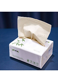 Giấy ăn giấy gấu trúc Ycool -khăn giấy rút 300 tờ 1bịch 10 gói mẫu trắng