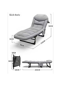 Giường Ngủ Văn Phòng Gấp Gọn, Giường Xếp Thông Minh Di Động Nằm Nghỉ Trưa Tiện Ích. Khung Thép Sơn Tĩnh Điện - Hàng chính hãng Anh Lam Store