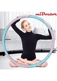 Vòng Lắc Eo Giảm Mỡ Bụng Ống Thép Bọc Mút Xốp - Tùy Chỉnh Độ Nặng - Chính Hãng miDoctor