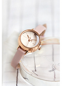 Đồng Hồ Nữ Julius Hàn Quốc JA979C Dây Da Cá TÍnh Màu Hồng