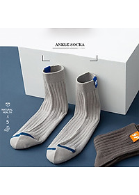 [T10] Combo 5 đôi tất nam cổ cao thể thao Hàn Quốc vớ nam cao cấp co giãn 4 chiều