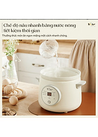 Nồi Chưng Yến Tiềm Thuốc Bắc Kho Cá Bear SB-NNC15 Gồm 6 Chức Năng Nấu Dung Tích 1.5 Lít Công Suất 120 W - Hàng Chính Hãng