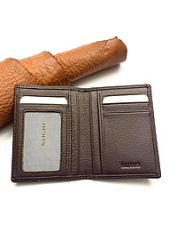 Ví Đựng Thẻ ATM Mini, Da Bò Mềm Mại GENTLE, Da Thật 100%, Thiết Kế Hiện Đại, Nhiều Ngăn Tiện Dụng, Đựng Thẻ Ngân Hàng, Danh Thiếp, Căn Cước, Hình Lưu Niệm, Dáng Đứng - Gập 2 - Hàng Chính Hãng SAIGIO