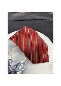 Phụ kiện nam cà vạt nam bản 8cm Giangpkc tháng 5-2021-Cà vạt đỏ sọc chéo trắng