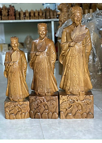 Tượng khổng minh (gia cát lượng ) bằng gỗ bách xanh thơm nức kt cao 20