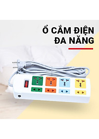 Ổ cắm điện đa năng Honjianda HJD-0448B -13A dây 3 mét hàng chính hãng màu ngẫu nhiên