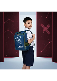 Balo học sinh chống gù cao cấp Xbags Universe xanh – Balo học sinh tiểu học siêu nhẹ nhiều ngăn đệm lưng êm ái họa tiết vũ trụ XB3104