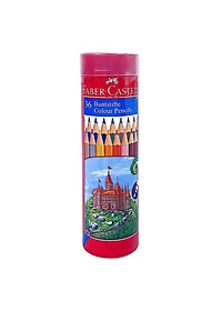 Chì Màu Lục Giác Castell -115828 - 36 Màu Dài (Hộp Thiếc Tròn) Faber Castell