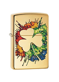 Bật Lửa Zippo 49125 – Zippo Graffiti Clover Design High Polish Brass