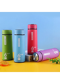 Bình Giữ Nhiệt 6 Oup Lỗi Thuỷ Tinh Nắp Inox - Bình Giữ Nhiệt 450ml Giao Màu Ngẫu Nhiên