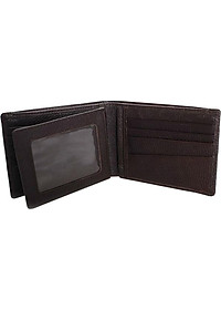 Ví Nam Viền Chỉ Huy Hoàng HT2130 (12.5 x 10 cm) - Nâu