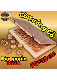 [GỖ TỰ NHIÊN CAO CẤP] Bộ cờ tướng gỗ sồi cao cấp kích thước 40 x 35cm, Bộ cờ tướng cao cấp khắc nét tinh xảo có bàn là hộp đựng gấp gọn - Hàng chính hãng D Danido
