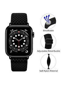 Dây Nylon Loop Wave cho Apple Watch Series 1/2/3/4/5/6/7/8/9/SE1,2 & Apple Watch Ultra 1/2 Size 38/40/41/42/44/45/49mm - Hàng Chính Hãng