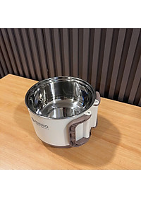 Nồi Lẩu Điện Mini 1.5L Mishio MK392 600W lòng nồi inox 304 không gỉ sét - hàng chính hãng