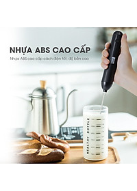 Máy đánh trứng đánh bọt cafe cầm tay mini Lebenlang LBL4588, 2 tốc độ, sạc pin usb tiện dụng - hàng chính hãng