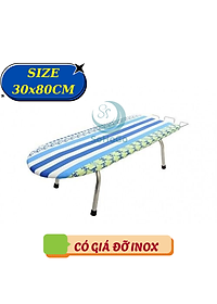 Bàn Ủi Di Động 30x80cm – Gọn Nhẹ, Tiện Mọi Lúc -Bàn Kê Ủi Thông Minh – Quần Áo Luôn Phẳng Phiu -Bàn Ủi Mini Chân Inox Chắc Chắn – Đẹp & Bền