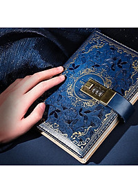 SỔ TAY, NHẬT KÝ BÌA DA CAO CẤP PHONG CÁCH CỔ ĐIỂN VINTAGE CÓ KHÓA MẬT KHẨU