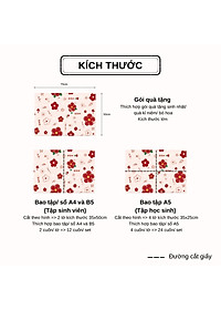 Giấy bọc sách vở / Giấy gói quà / giấy bao tập / giấy bao vở học sinh, sinh viên size A4, B5, A5 cao cấp – 24 cuốn