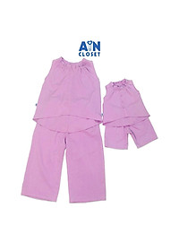 Bộ quần áo lửng bé gái Tím Lavender đũi xước - AICDBGB5B6YZ - AIN Closet