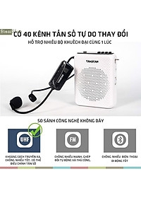 Takstar E300W- Tặng túi rút đựng máy trợ giảng - Máy Trợ Giảng Không Dây UHF, Kết Nối Bluetooth, Công Suất 10W Cho Giáo Viên, Bán Hàng- Hàng chính hãng